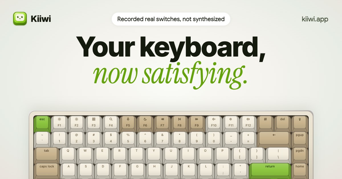 I built a Mac app that makes any keyboard sound mechanical. 65 people have bought it so far.